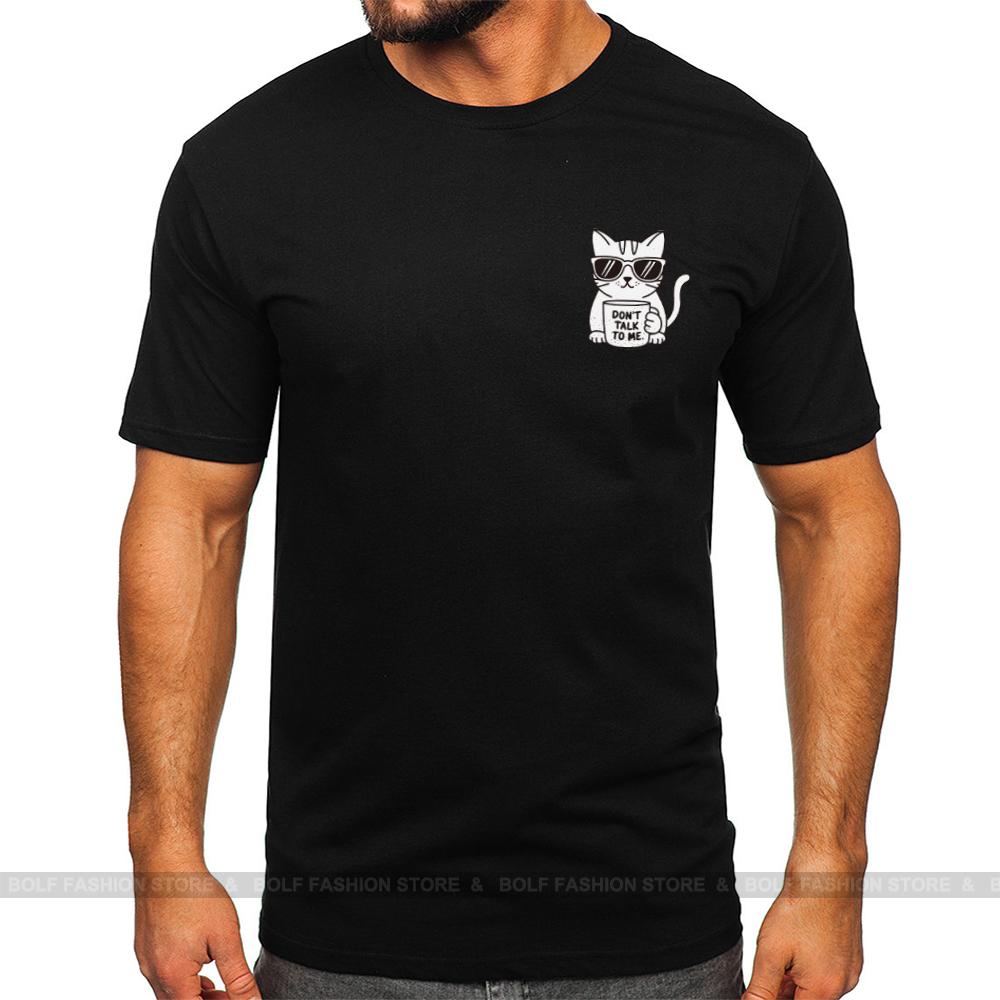 Cool Cat Logo T-Shirt 100% Cotton Minimalist Feline Symbol Tee for Men and Women Streetwear Essentials
