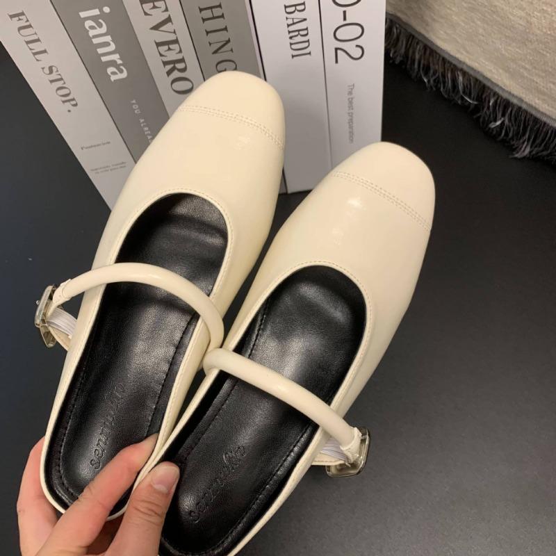 

Silver half-drag inner height increase 5cm shell style Mary Jane small fashion height increase single shoes 33