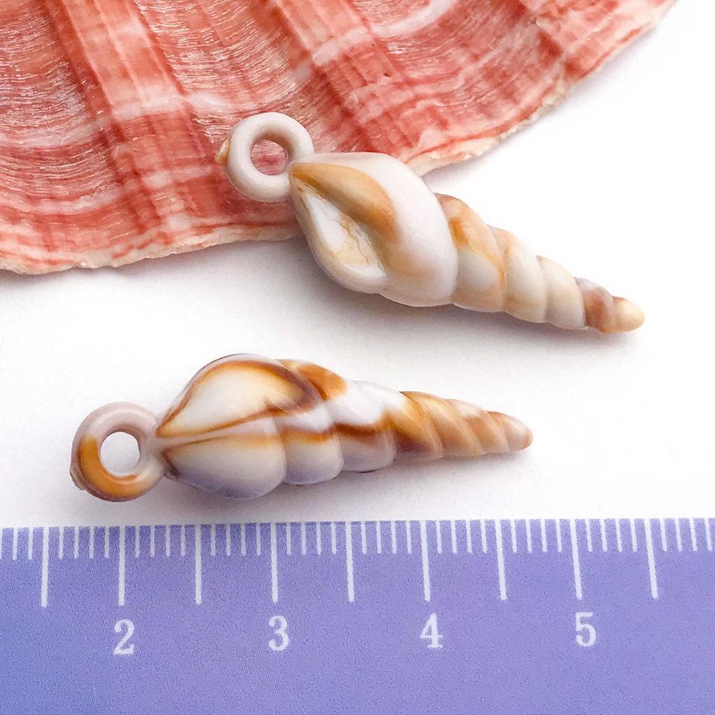 Gold-Plated Natural Shell Conch Pendant for DIY Necklace, Earrings, Wind Chime, or Hanging Ornament.