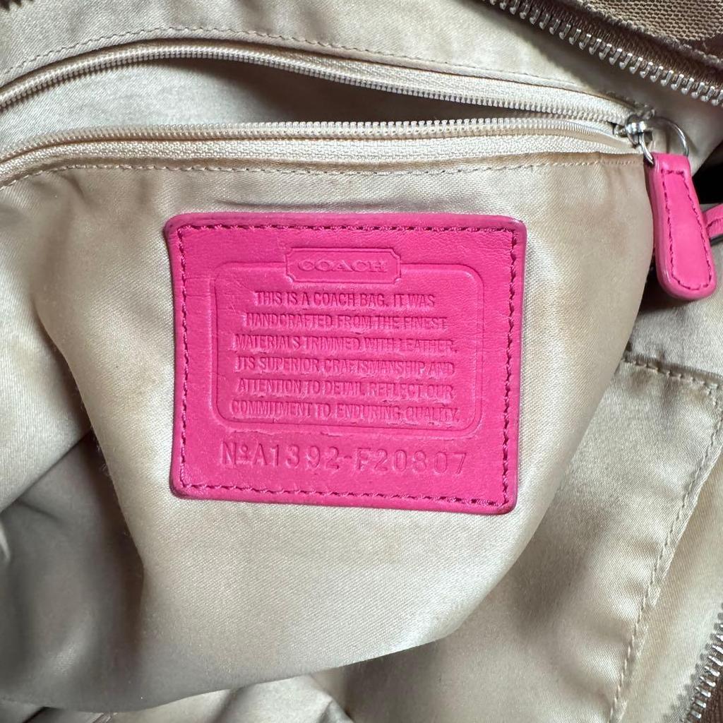 Used COACH Coach Alexandra Pink y2k Signature Tote Bag