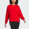 Adidas Future Style Crew Sweatshirt Reflective Stripes Sports Casual Pullover Round Neck Women Sweatshirt Light-Crimson IM8955