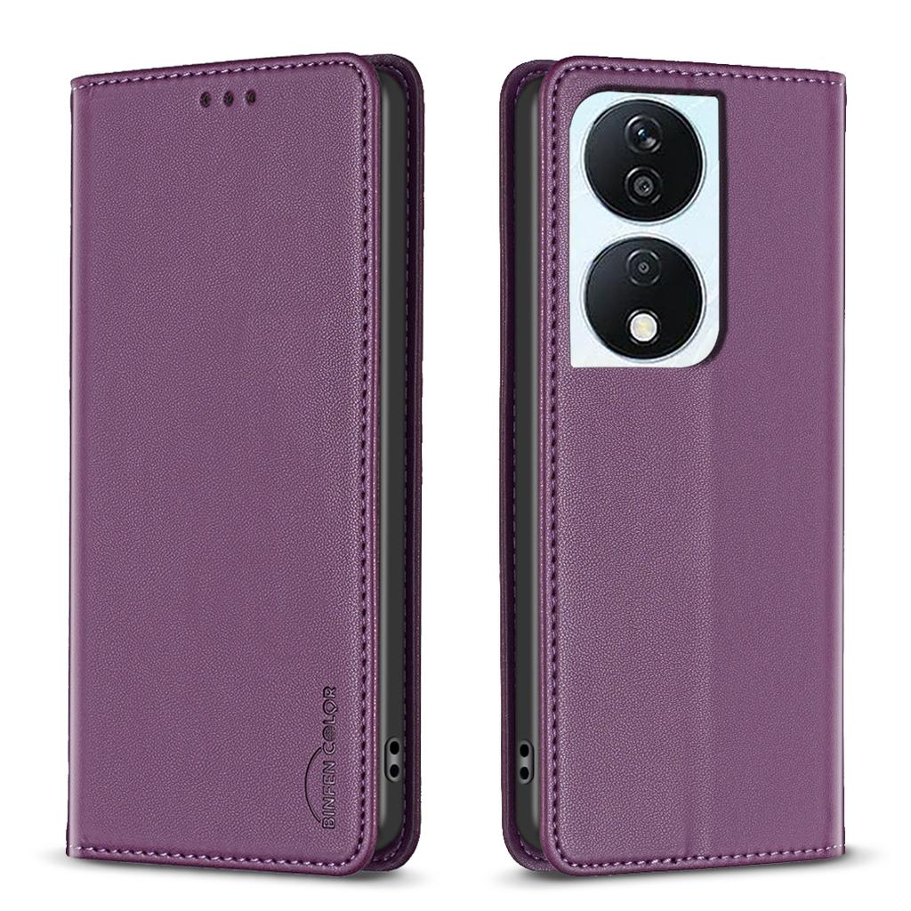 BINFEN COLOR BF18 For Honor X7b 4G/90 Smart Card Slots Leather Case Magnetic Auto Closing
