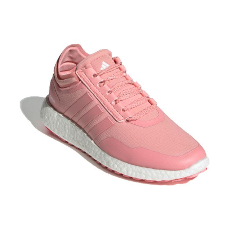 Adidas Rocket Boost Round Toe Lace-Up Fabric Breathable Lightweight Low-Top Running Shoes Women Running Shoes Pink FW7780