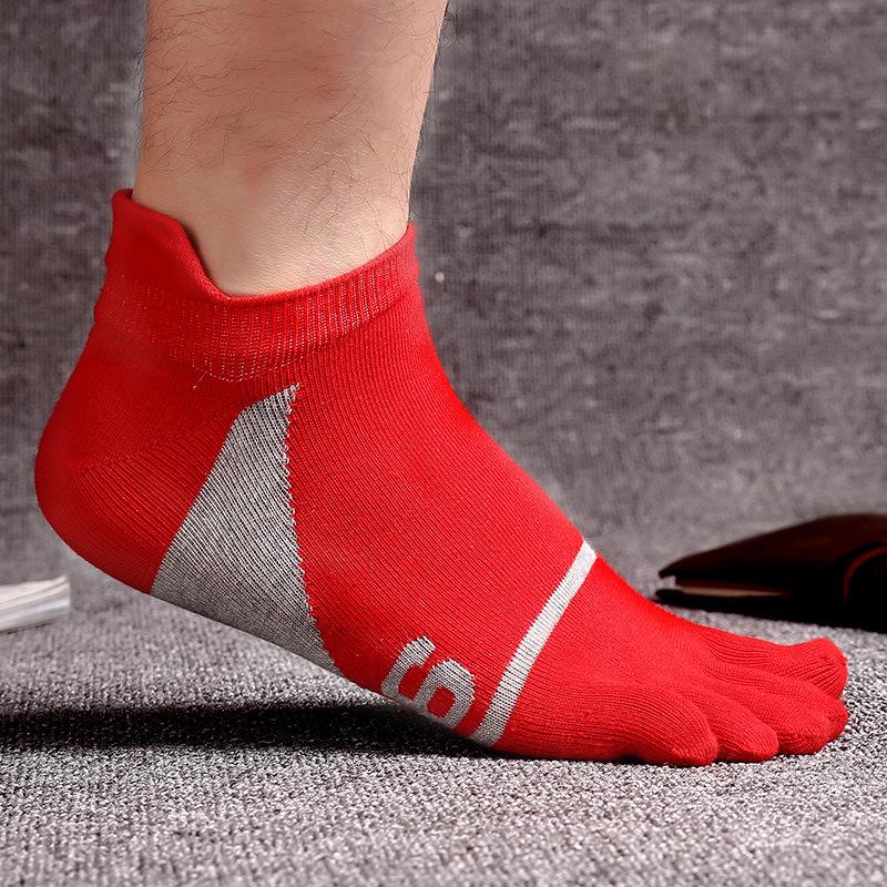 Men's Cotton Split-Toe Breathable, Odor-Resistant, Sweat-Absorbing Sports Socks (Summer, Short Tube)