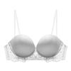Elegant Lace Underwire Bra Set for Women - Seamless, Beautiful Back Design, Small Bust Enhancing, Soft Steel Ring Support.