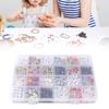 24 Types Letter Beads Set Bracelet Making Colorful Alphabet Letter Beads with Elastic Cord for Jewer