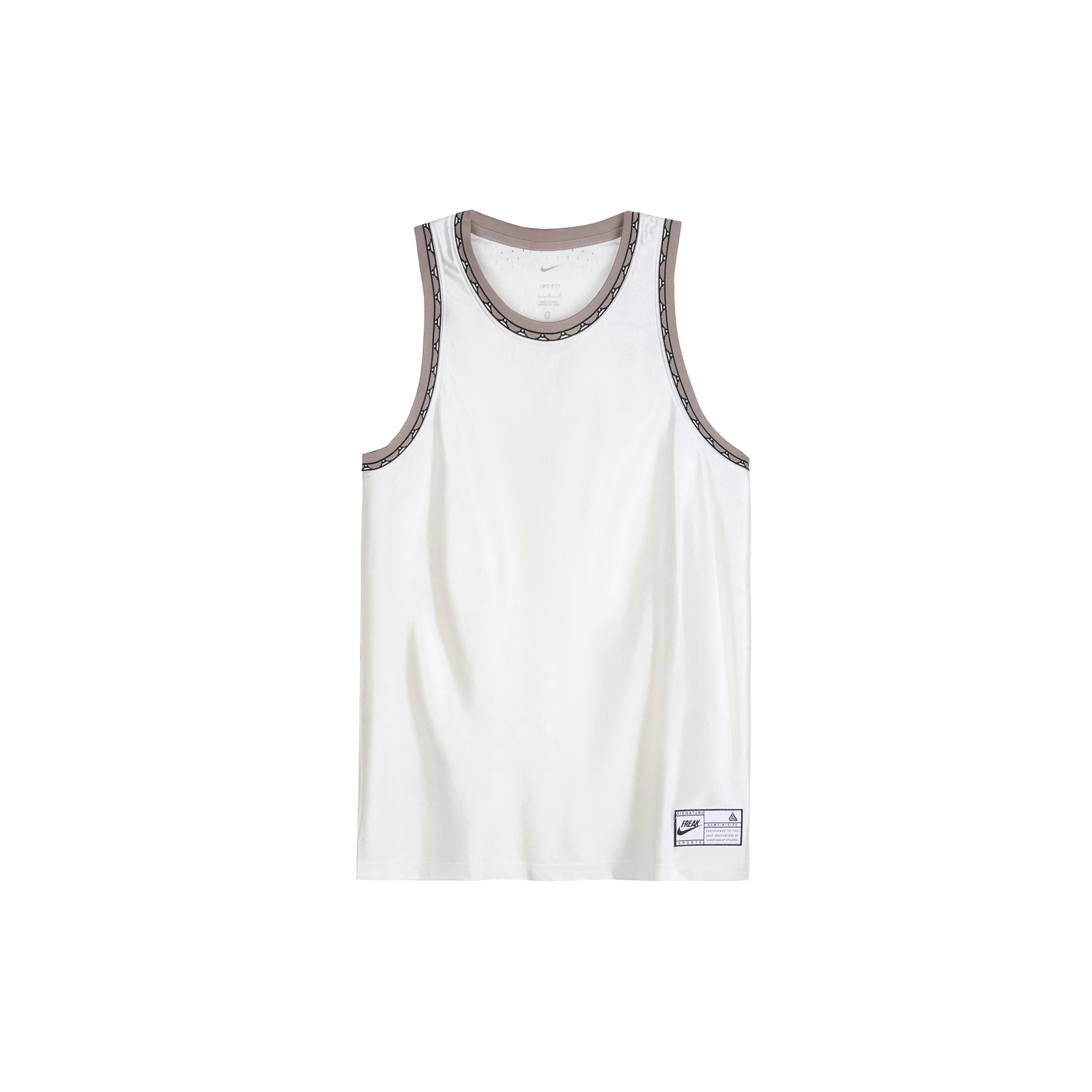 

Nike Dri-FIT Баскетбольная майка с круглым вырезом и принтом, мужские топы, белые DQ5655-133 L