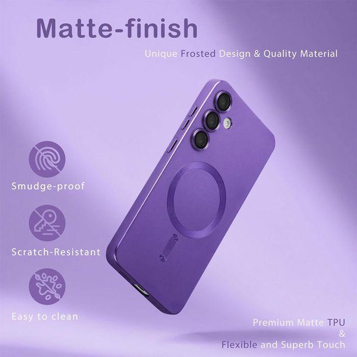 Coque de Téléphone - BOOLING - Samsung Galaxy A17 4G/5G - avec Cercle Magnétique - Violet - 2 Vitres