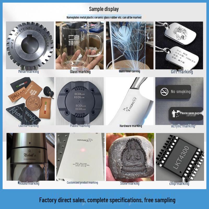 Fully Automatic Laser Marking Machine for Metal, Plastic, and Glass - Large Engraving, Logo Customization, and Pattern Coding