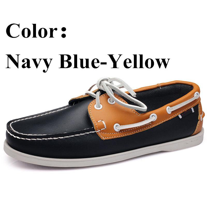 

Мужские и женские туфли-лодочки из натуральной кожи, классические туфли-лодочки, мужские женские синие белые большие размеры 36-46, фирменные туфли на плоской подошве 2022A069 44