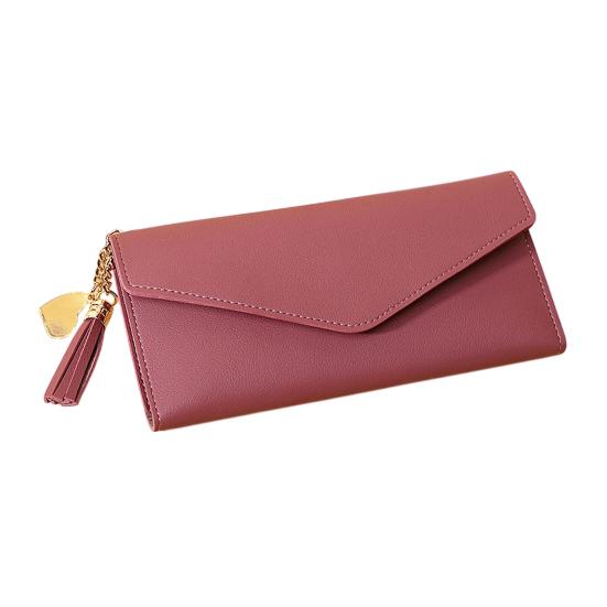 Women Slim Card Wallet Short Long Wallet with ID Window Zippered Coin Pocket Card Holder Wallet for Travel Shopping
