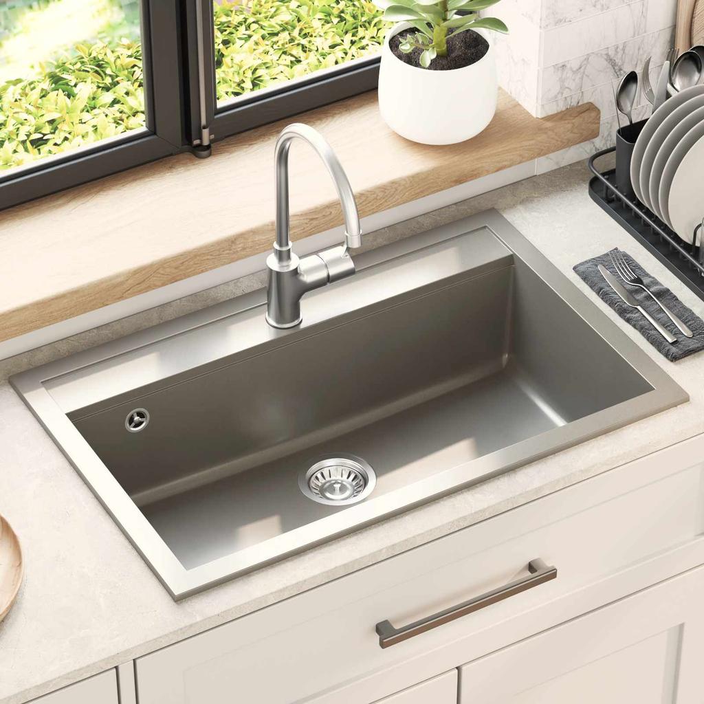Grey Kitchen Sink 795 X 505 Mm Granite