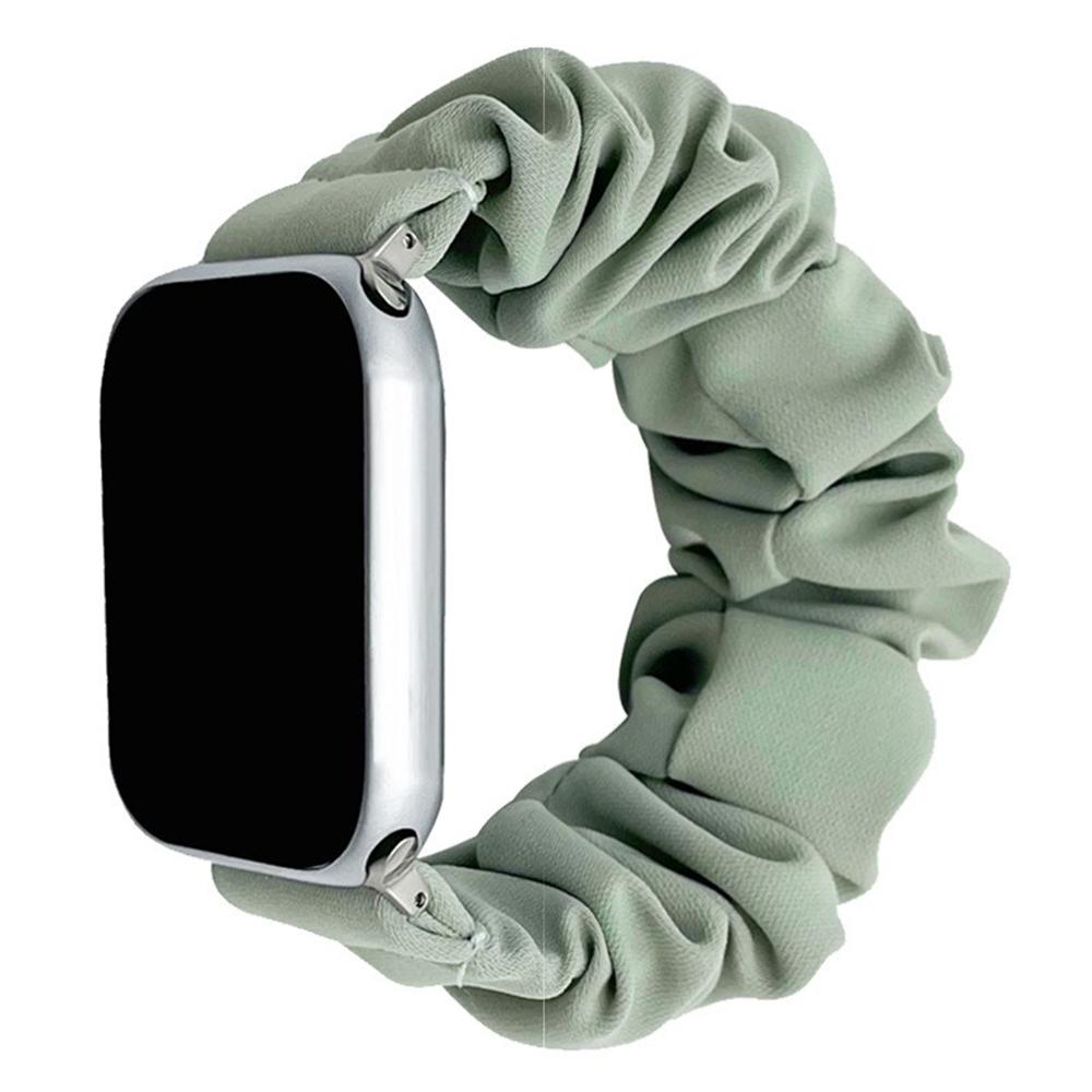 

Scrunchie Solo Loop Cute Watch Band Compatible for Apple Watch 38mm 40mm 41mm 42mm 44mm 45mm 42 44 45mm&S зелений