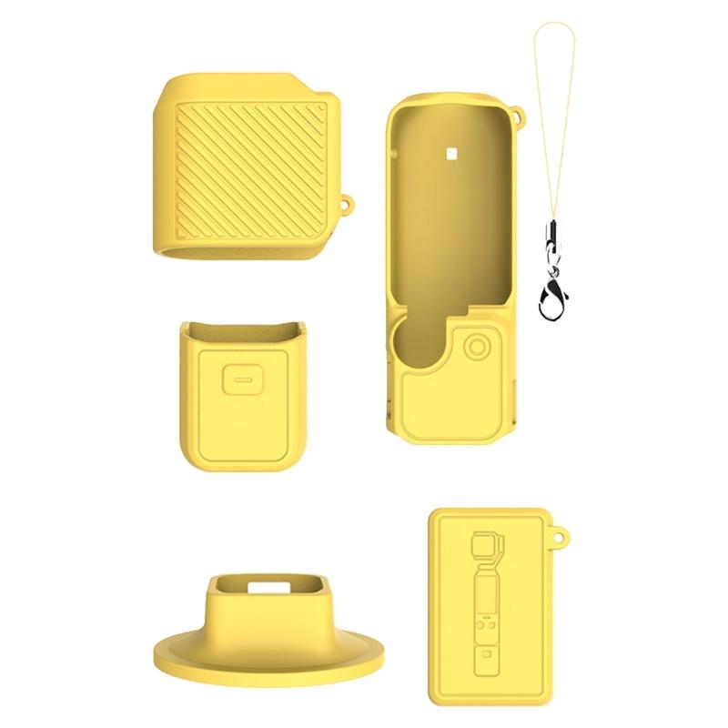 Fashionable Silicone Case Skin For Pocket 4 Camera Cover Vertical Stand And Wrist Strap NonSlip Grip Protectors