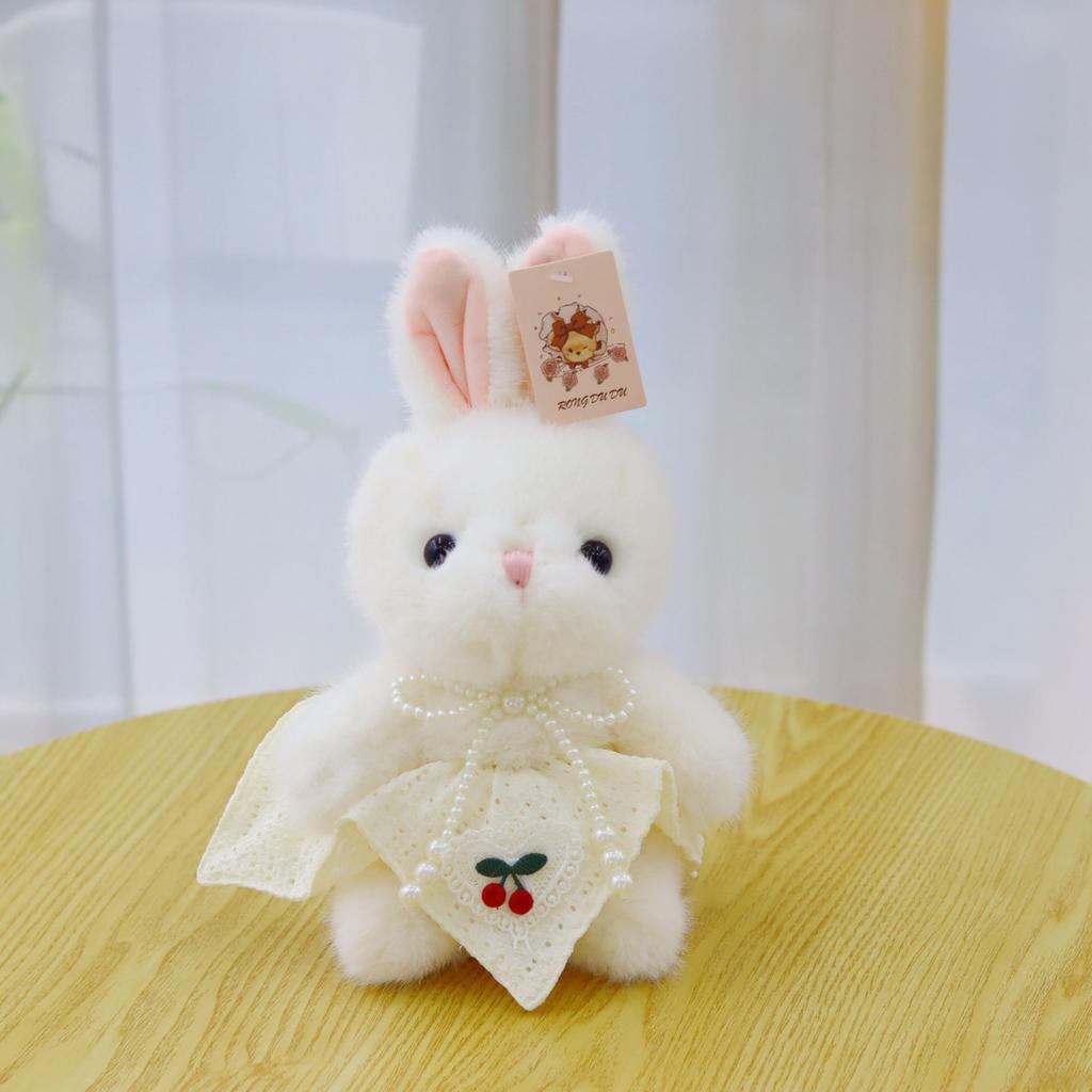 New Gauze Skirt Rabbit Doll Plush Toy Rag Doll Cartoon 8-inch Claw Machine Doll Girl Birthday Gift