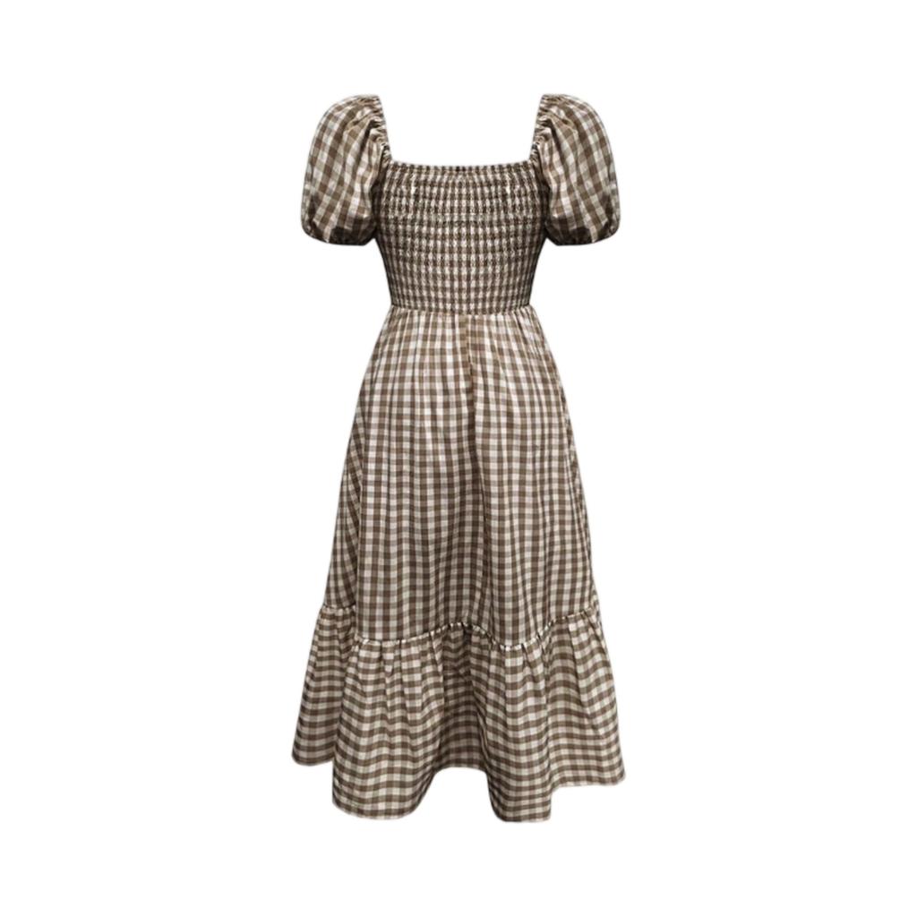 Dámské ležérní módní šaty s krátkým rukávem v retro stylu