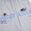 Mens Loose Wide-Leg Curved Pants Streetwear Star Letter Print Casual Trousers