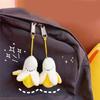 Playful Banana Keychain Toy Soft Plush Keyring Colorful Key Chain Accessories for Women and Men Car Interior Decoration