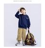 2025 Spring & Autumn Kids' Korean Fashion Sweatshirt: Boys' Long-Sleeve, Round Neck Pullover for Big Kids