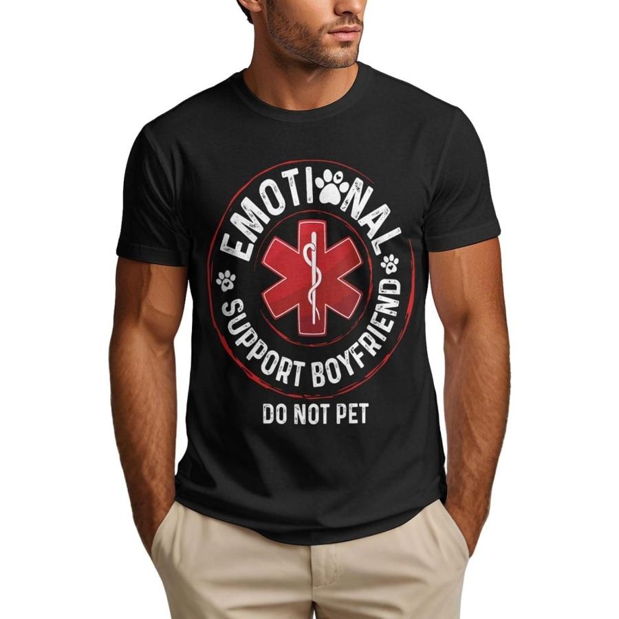 

Emotional-Support Boyfriend t Shirt Funny Do Not Pet Mens Tshirts XXXXXL чорний