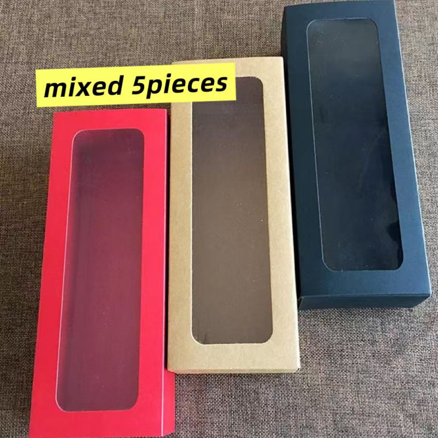 

5 шт. Крафтовая подарочная коробка с прозрачным ПВХ окном для печенья, торта, конфет, для вечеринки, свадьбы, упаковка, картонная, деликатная, выдвижная, для демонстрации, подарочная коробка