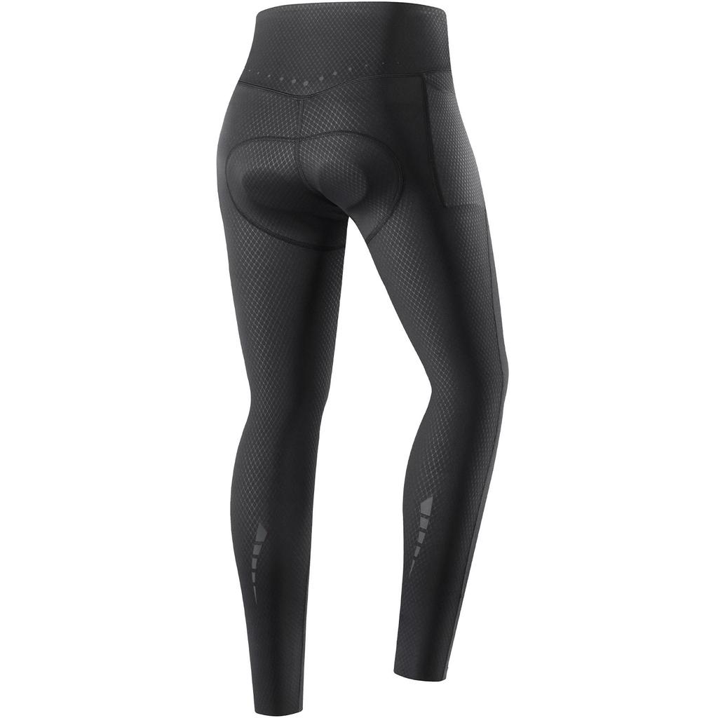 Pantalon Cyclisme Femme Rembourré - Legging VTT Respirant Avec Bandes Réfléchissantes | Pour Vélo, Course, Fitness
