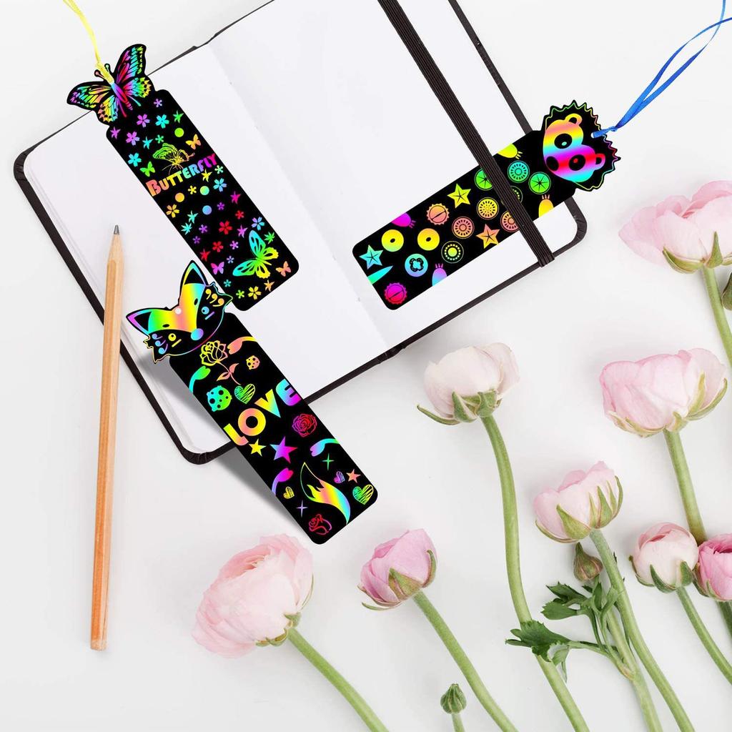 24 szt. Zwierzęce Zabawki DIY Zdrapywanka Malowanka Papier do zdrapywania Kosmita Kolorowy Papier do zdrapywania dla Dzieci