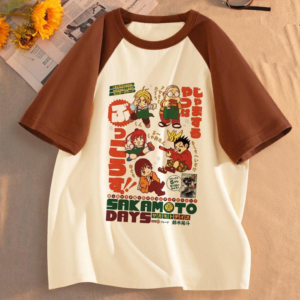 Sakamoto Days T-shirt University Pastel 80s Gothic Punk Trendy T-shirt Grunge Colorful Anime Graphic Digital Trendy Tops