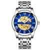 TEVISE Large Dial Luminous Hollow Men's Watch Waterproof Steel Belt Automatic Mechanical Watch Hot Model