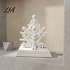 Decorative Countertop Statue 3D Printed Stacked Human Sculpture, Abstract Meccha Chameleon Art Sturdy Lightweight Home Ornament Figurine, Minimalist