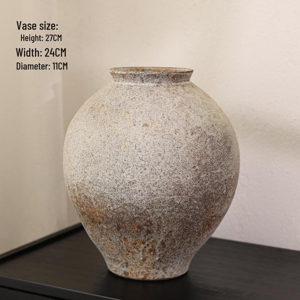 Zen Wabi-sabi Dried Flower Vase for Living Room or Hotel Decor with Dragon Jujube Branches