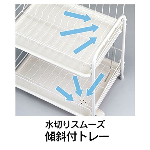 Pearl Metal Alesta Dish Drainer, Rack Slim, 3 Tiers, Draining Tray, Dish Compatible, HB-1860