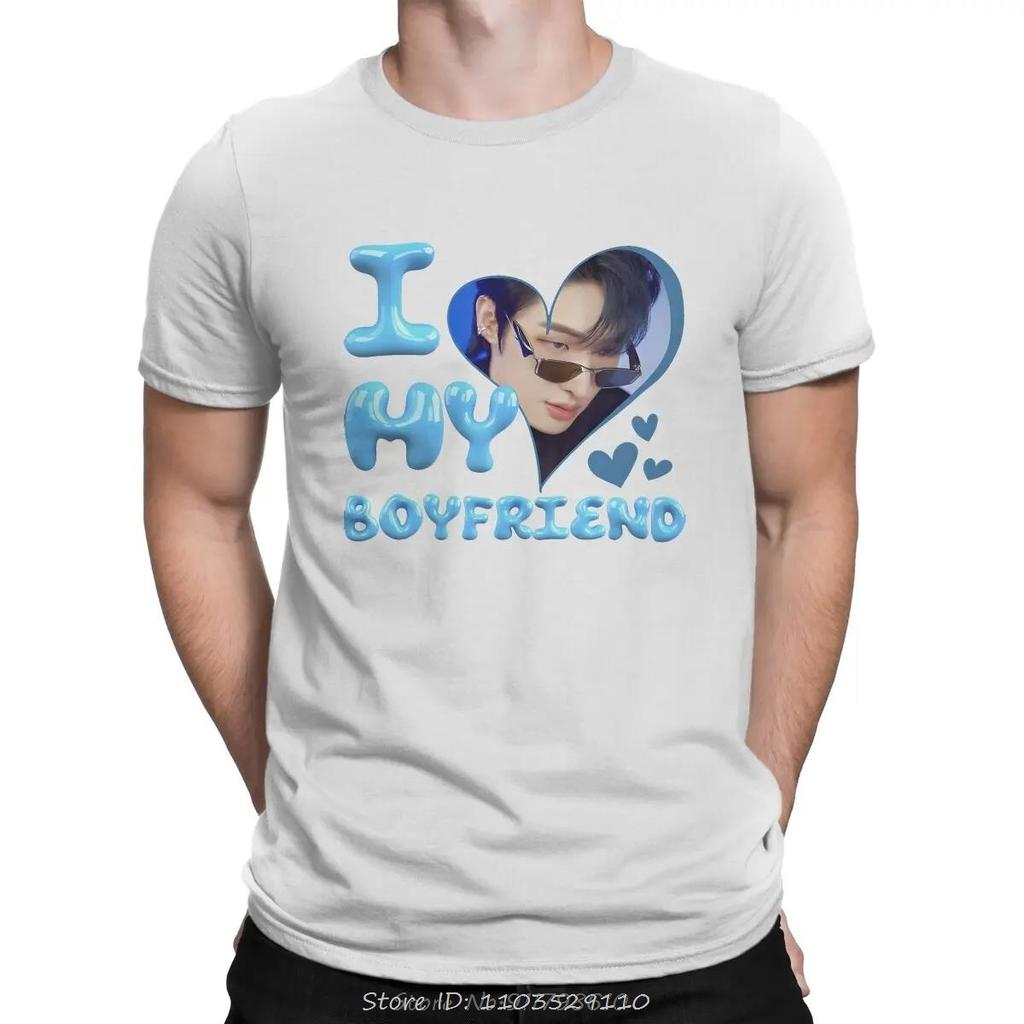 I Love My Boyfriend Unique TShirt Korean Unisexs Singing Group Ateez Casual T Shirt Oversized Unisex Clothing Tees Fashion Tshirt