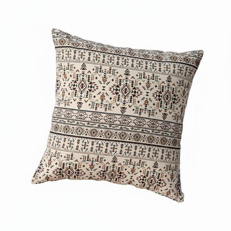 Ethnic Gemstone Yellow Pillow, Geometric Accent, Bedroom and Living Room Decor