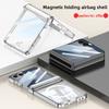 For Samsung Galaxy Z Flip 7 Case Soft Airbag Transparent Middle Hinge Magnetic Magsafe Protective Back Cover For Z Flip 7 Shell