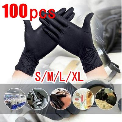 100pcs Black Nitrile Gloves Kitchen Disposable Latex Gloves For Household Kitchen Laboratory Cleaning Gloves Cake Tools