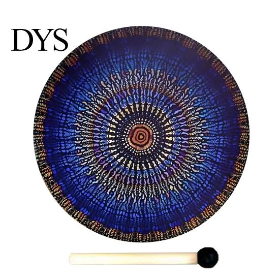 Pure Sound Drum Shaman 10 Zoll Handgefertigt Hand mit Stock Baum Walnuss des Lebens Heilungsinstrument für Spirituelle Musik Reflexion Meditation