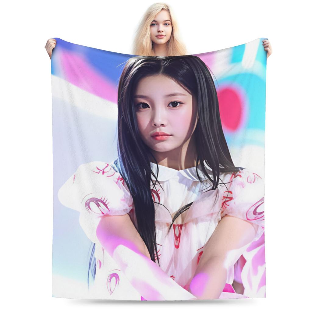 W-Wonhees-S Super Real Me Warm Soft Blanket Girls Boys Plush Throw Street Trend Outdoor Flannel Bedspread Sofa Bed Cover