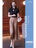 Women's 2026 Summer Ice Silk High Waist Wide-Leg Skirt Pants - Thin, Casual, Seven-Point Style