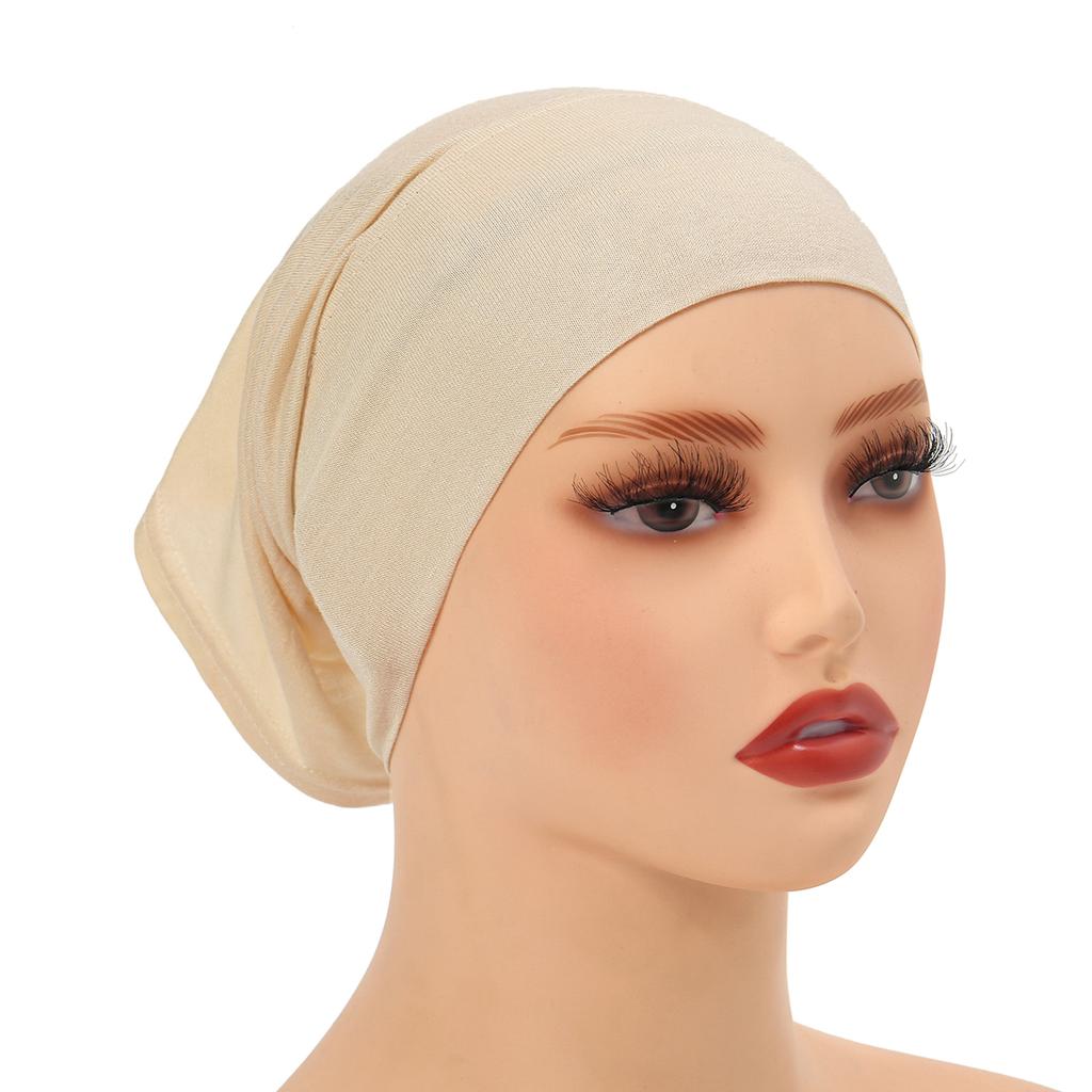 High Elastic Modal Cotton Jersey Hijab Cap Women Muslim Inner Caps Turban Bottom Hat Small Hat Underscarf Headscarves Headband