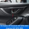 For Subaru XV Crosstrek SUV 2018- /Impreza SUV 2016- Carbon Fiber Interior Door Handle Bowl Cover Trim Accessories