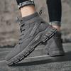 New Fashion Autumn And Winter Men's High Top Martin Boots Students Male Boys Trending Soft Sole Work Shoes Labor Protection Martin Sneakers
