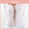 Elegante T-shirt Blusa Estiva da Donna in Chiffon Off-shoulder Per Abbigliamento Casual In Varie Taglie