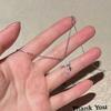 IF ME 1PCS Fashion Light Luxury Cross Pendant Necklaces for Women Gold Silver Color Clavicle Chain Necklace Jewelry