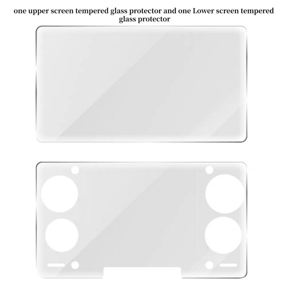 HD Tempered Glass Full Screen Flip Dual Screen Screen Protector Anti Scratch 9H Protective Film for AYN THOR Game Console