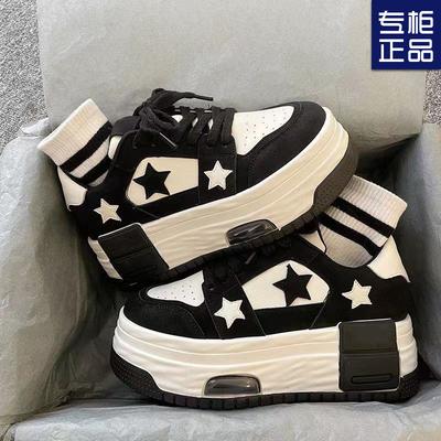 Thick-soled Star Muffin Casual Shoes Women's Spring and Summer New Small Man Height Increase Versatile Original Board