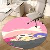 Kpop girls Charming Cartoon Chair Mat - Round Carpet for Home Decor, Office Use, Bedroom & Living Room Gift0504b