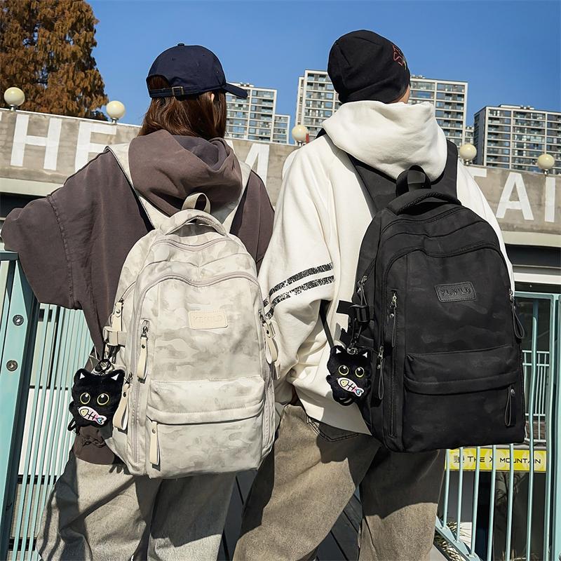 Splashed Ink Printing Backpack for Men & Women – Trendy Lightweight School Bag with Multiple Pockets & Adjustable Straps – Perfect for Daily Use