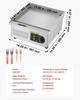 Commercial Electric Griddle, 355 x 300 mm, 2000W, 50-300°C Adjustable Temp Control, Stainless Steel Countertop Full Flat Top Grill with 2 Spatulas and