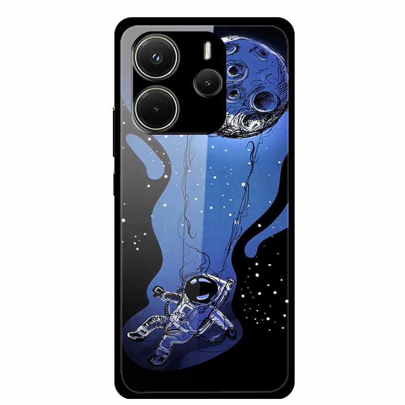 For Redmi Note 14 4G Phone Case Note14 Coque Hard Tempered Glass Back Cover For Xiaomi Redmi Note 14 5G Case Shell Soft Bumper